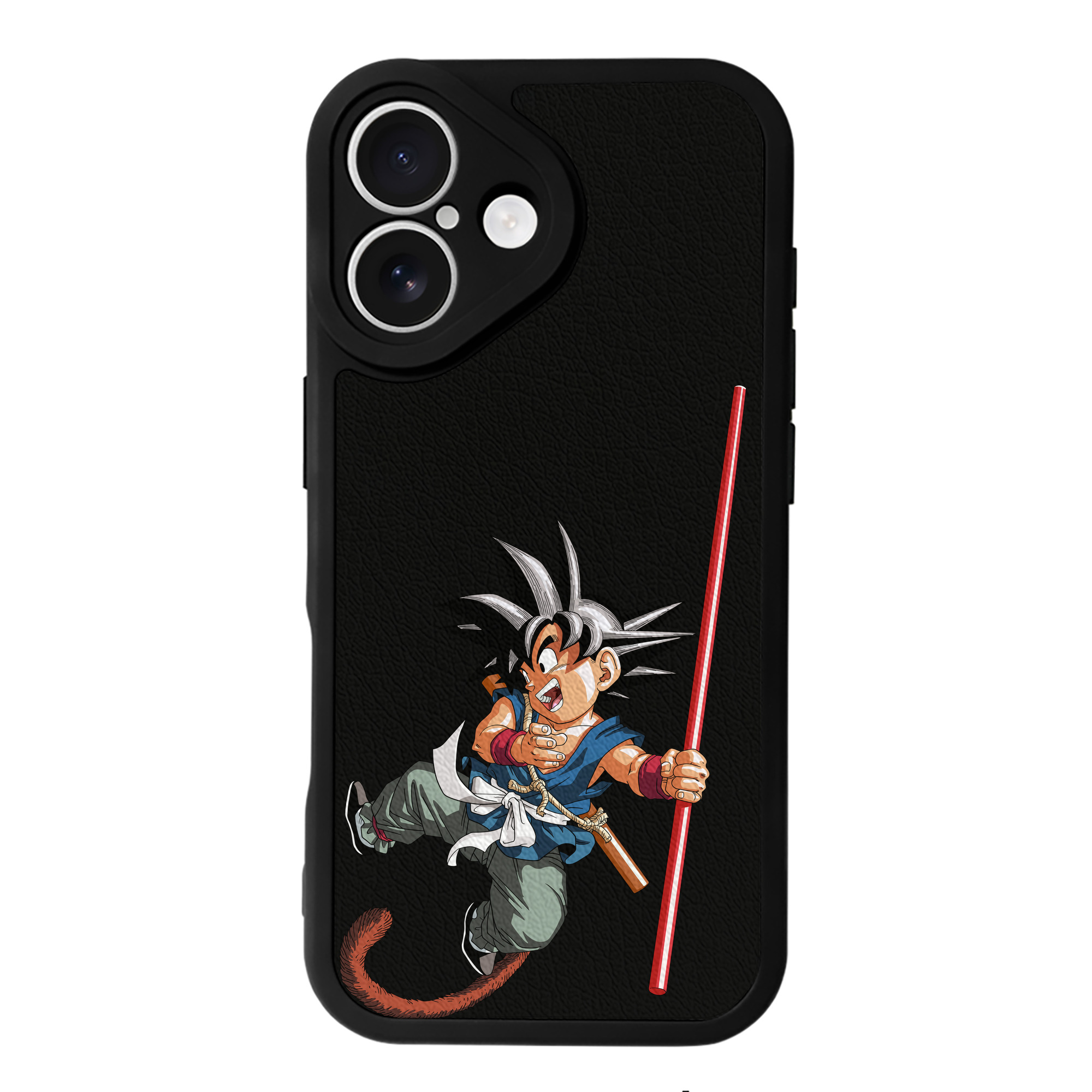 （画像用） ドラゴンボール 孫悟空（そん ごくう）Son Goku カカロット DRAGON BALL Kakarotto 【iPhone 16シリーズ対応】シリコンスマホケース（レザー調） 材質：シリコン